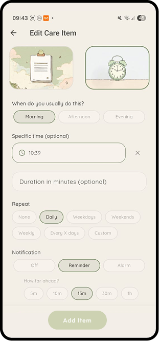 Build your care routine, schedule on your terms
